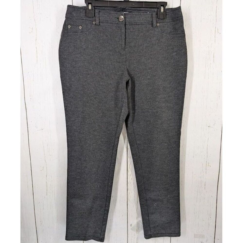 Style Co Size 12 Stretch Gray Womens Casual Dress Pant Trousers